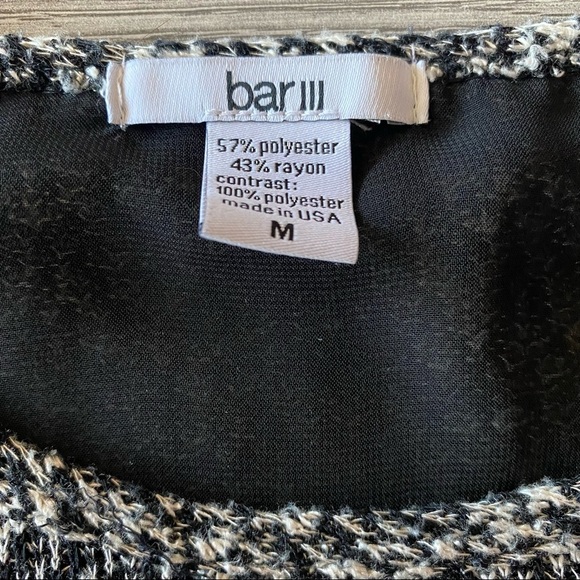 Bar Ill Marled Knit Top Over Sheer Lining Medium - Picture 7 of 10